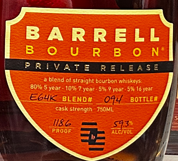 Barrell Bourbon EBBC Private Release