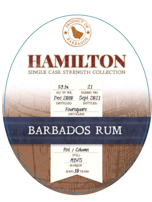 Hamilton Single Cask - Barbados (Foursquare) - 2011